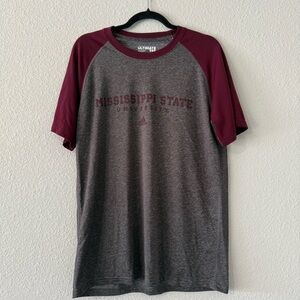 Adidas Mississippi State University Men's Gray and Maroon Shirt
